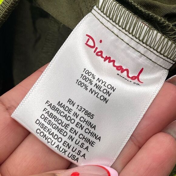 Diamond Supply Co. Men’s Green Nylon Windbreaker Straight Leg Pants Large (34) - Picture 14 of 16